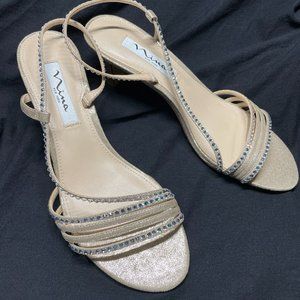 Nina - Gerri Reflective Suedette  in Taupe